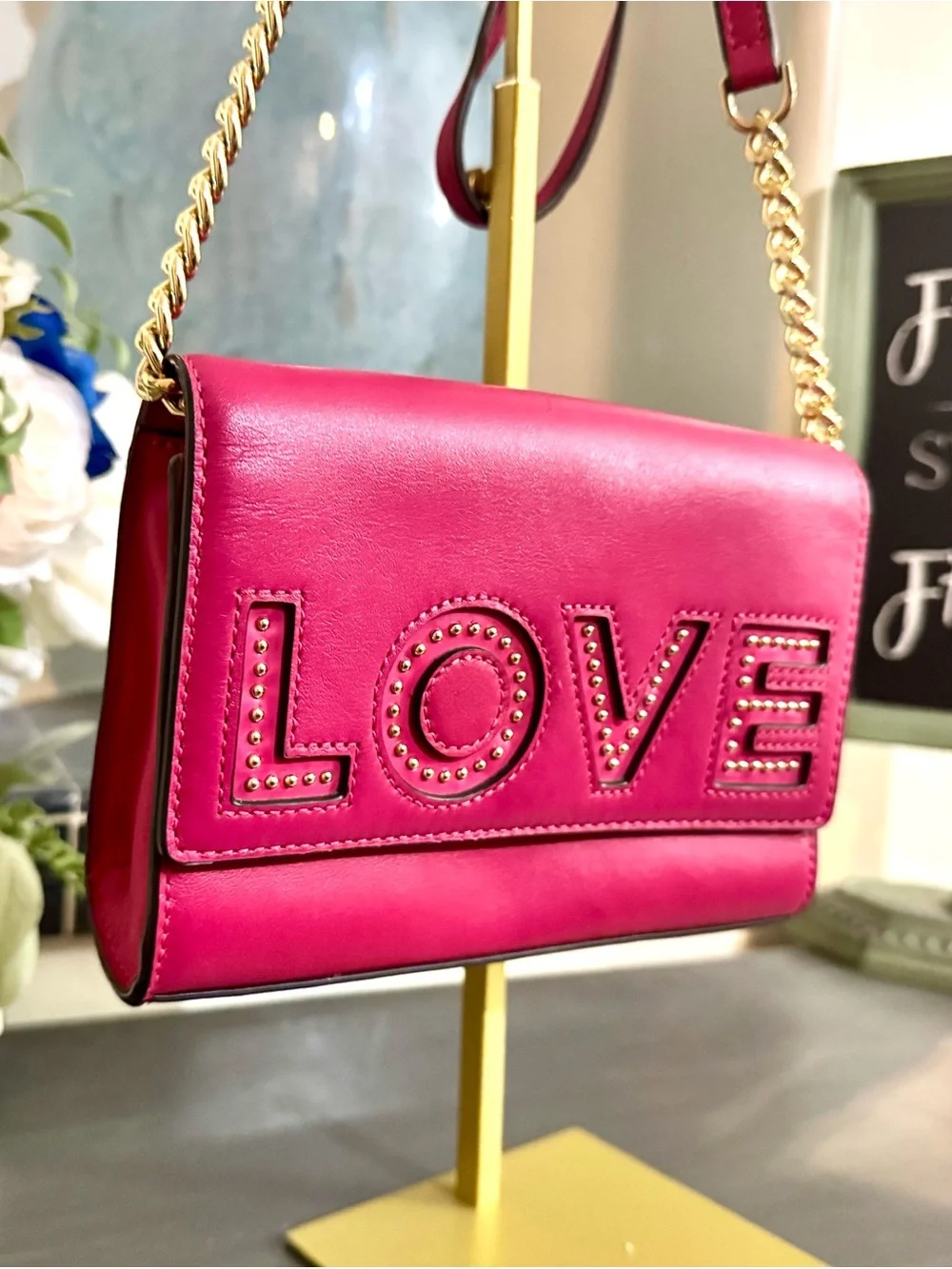 Michael Kors Ruby Clutch convertible crossbody - Ultra Pink EUC ($168+tax)